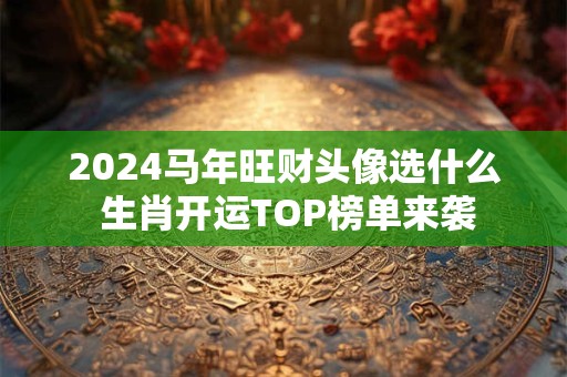 2024马年旺财头像选什么 生肖开运TOP榜单来袭