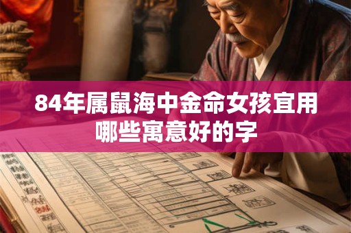 84年属鼠海中金命女孩宜用哪些寓意好的字