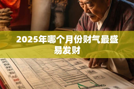 2025年哪个月份财气最盛易发财