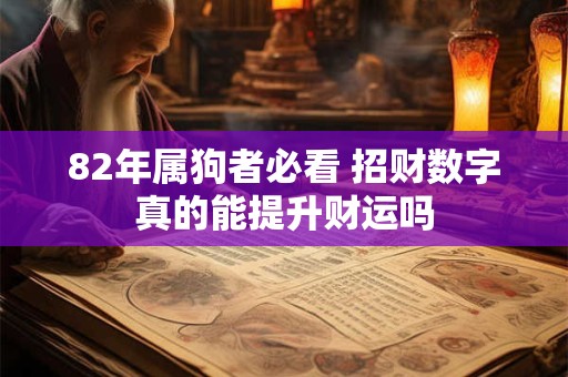 82年属狗者必看 招财数字真的能提升财运吗