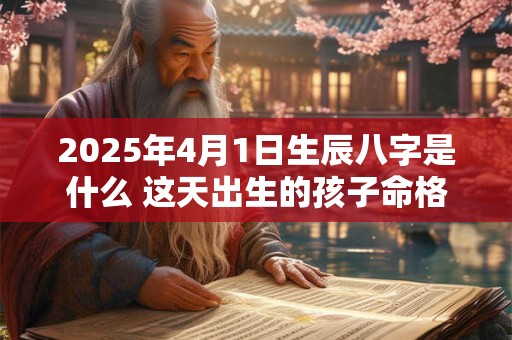 2025年4月1日生辰八字是什么 这天出生的孩子命格好吗