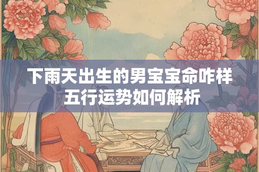 下雨天出生的男宝宝命咋样 五行运势如何解析