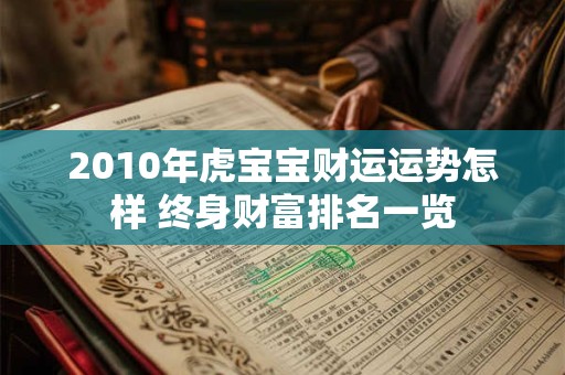 2010年虎宝宝财运运势怎样 终身财富排名一览