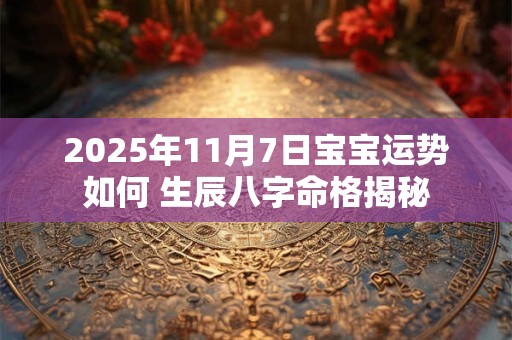 2025年11月7日宝宝运势如何 生辰八字命格揭秘
