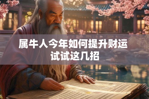 属牛人今年如何提升财运 试试这几招
