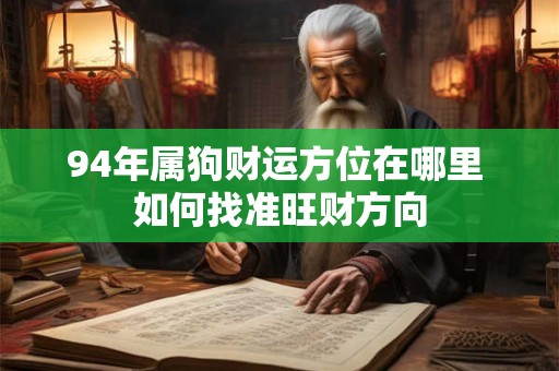 94年属狗财运方位在哪里 如何找准旺财方向