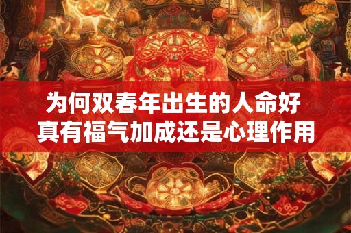 为何双春年出生的人命好 真有福气加成还是心理作用