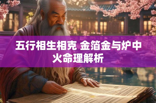 五行相生相克 金箔金与炉中火命理解析