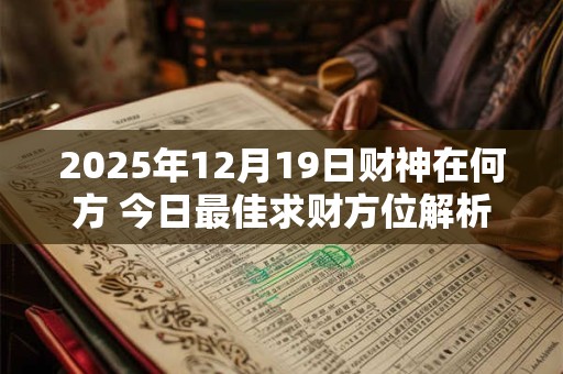 2025年12月19日财神在何方 今日最佳求财方位解析