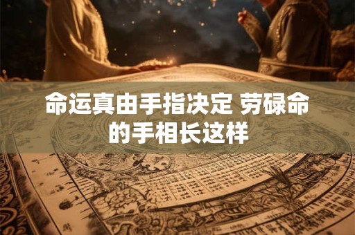 命运真由手指决定 劳碌命的手相长这样