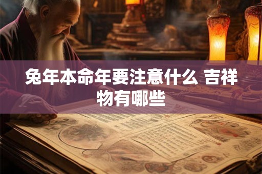 兔年本命年要注意什么 吉祥物有哪些