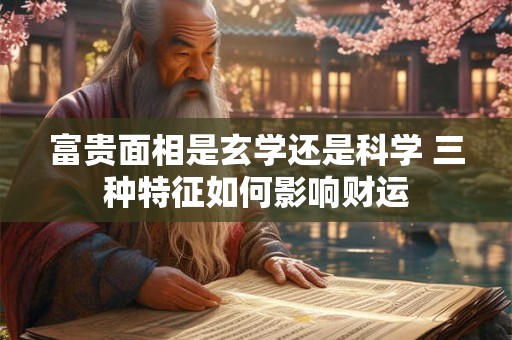 富贵面相是玄学还是科学 三种特征如何影响财运