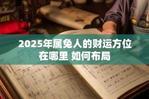 2025年属兔人的财运方位在哪里 如何布局