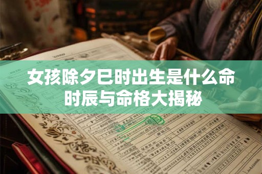 女孩除夕巳时出生是什么命 时辰与命格大揭秘