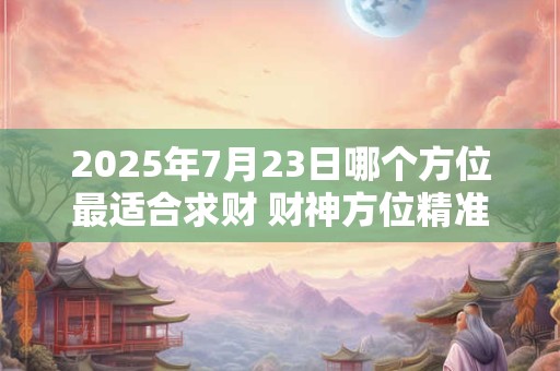 2025年7月23日哪个方位最适合求财 财神方位精准解析