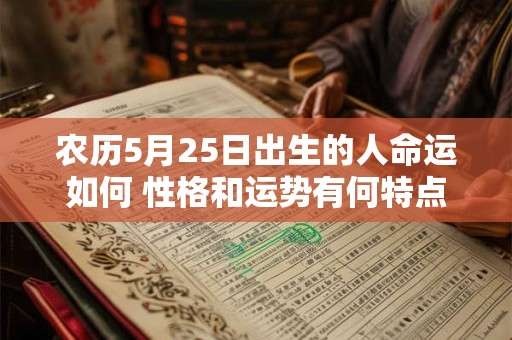 农历5月25日出生的人命运如何 性格和运势有何特点