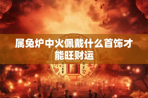 属兔炉中火佩戴什么首饰才能旺财运