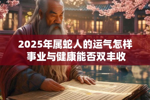 2025年属蛇人的运气怎样 事业与健康能否双丰收