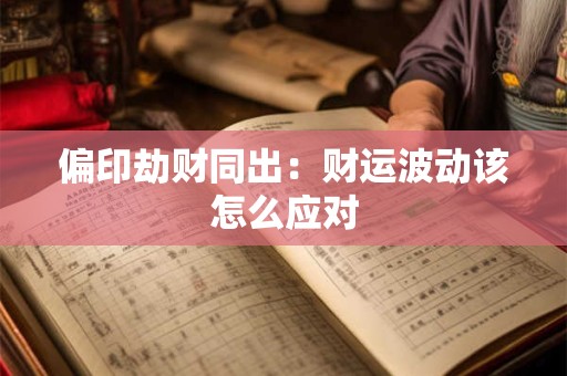 偏印劫财同出：财运波动该怎么应对