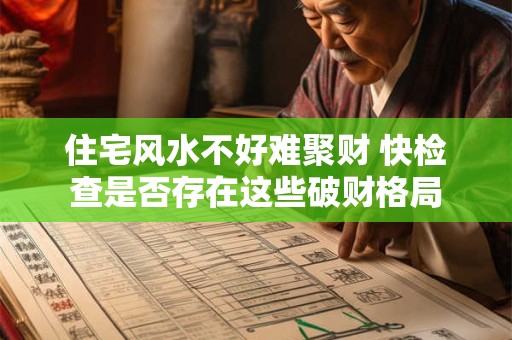 住宅风水不好难聚财 快检查是否存在这些破财格局