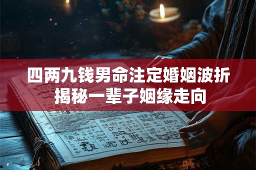 四两九钱男命注定婚姻波折 揭秘一辈子姻缘走向