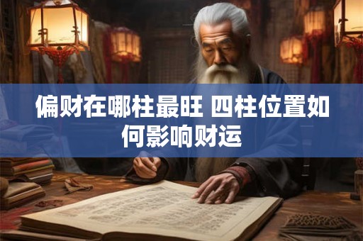 偏财在哪柱最旺 四柱位置如何影响财运
