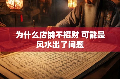 为什么店铺不招财 可能是风水出了问题