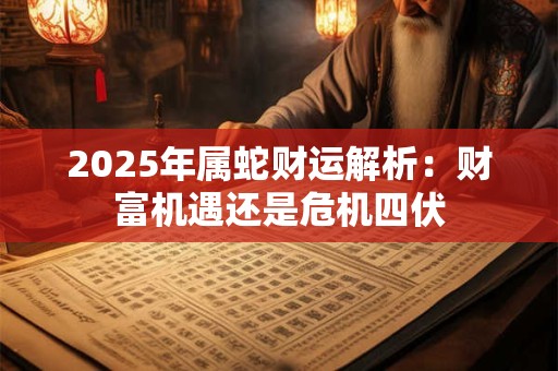 2025年属蛇财运解析：财富机遇还是危机四伏