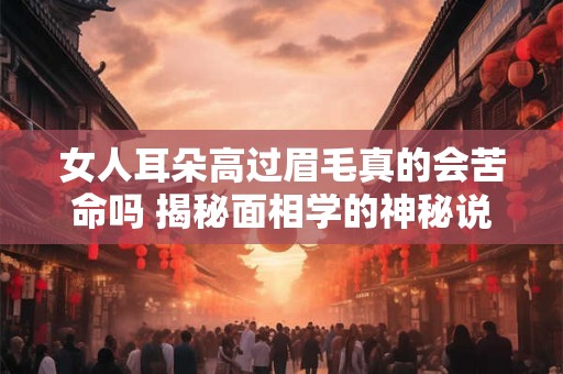 女人耳朵高过眉毛真的会苦命吗 揭秘面相学的神秘说法