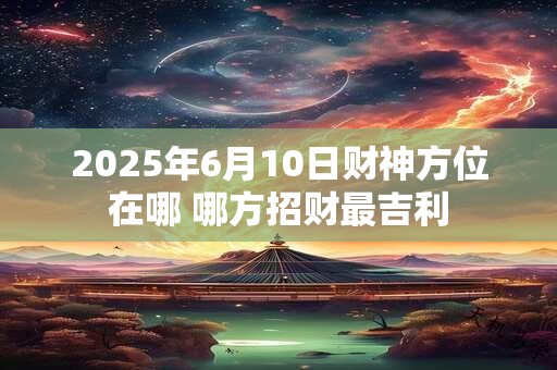 2026年6月10日财神方位在哪 哪方招财最吉利