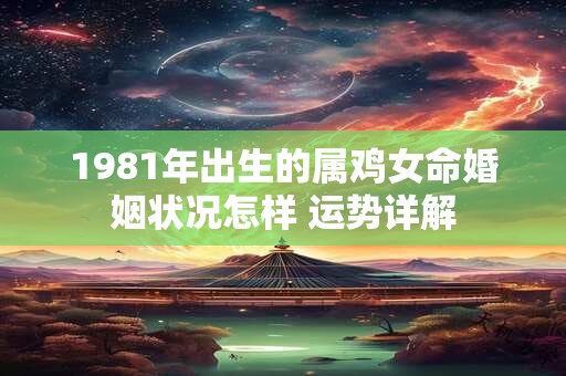 1981年出生的属鸡女命婚姻状况怎样 运势详解