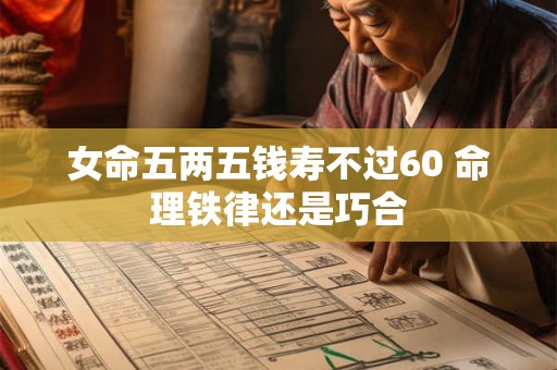女命五两五钱寿不过60 命理铁律还是巧合