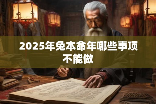 2025年兔本命年哪些事项不能做