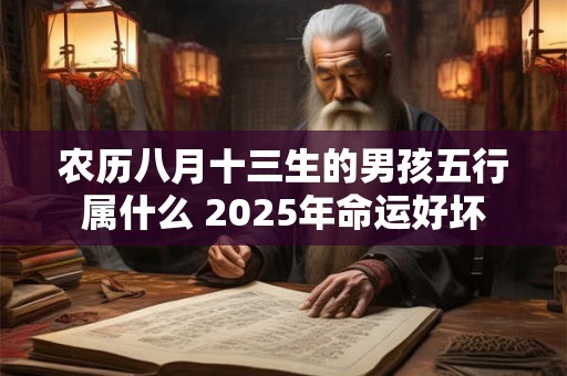 农历八月十三生的男孩五行属什么 2025年命运好坏