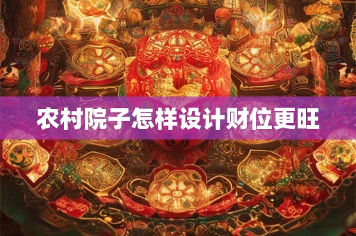 农村院子怎样设计财位更旺