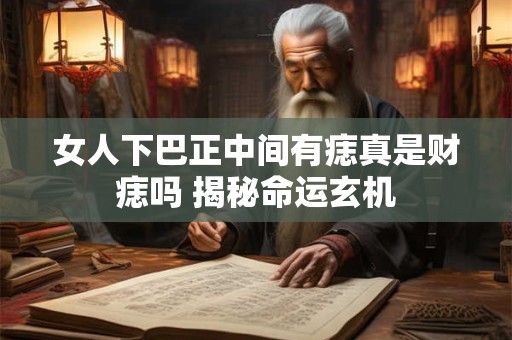 女人下巴正中间有痣真是财痣吗 揭秘命运玄机 女人下巴正中间有痣真是财痣吗 揭秘命运玄机