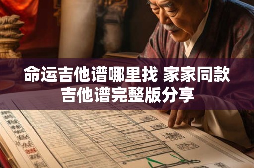 命运吉他谱哪里找 家家同款吉他谱完整版分享