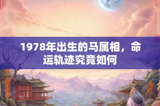 1978年出生的马属相，命运轨迹究竟如何
