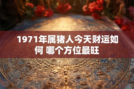 1971年属猪人今天财运如何 哪个方位最旺