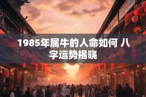 1985年属牛的人命如何 八字运势揭晓