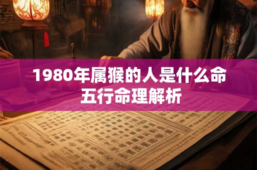 1980年属猴的人是什么命 五行命理解析 1980年属猴的人是什么命 五行命理解析