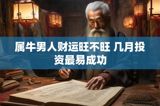 属牛男人财运旺不旺 几月投资最易成功
