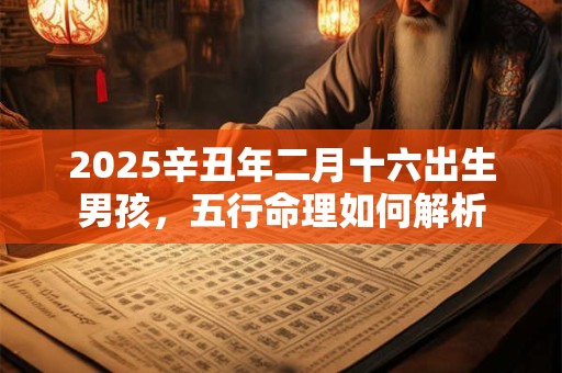 2025辛丑年二月十六出生男孩，五行命理如何解析