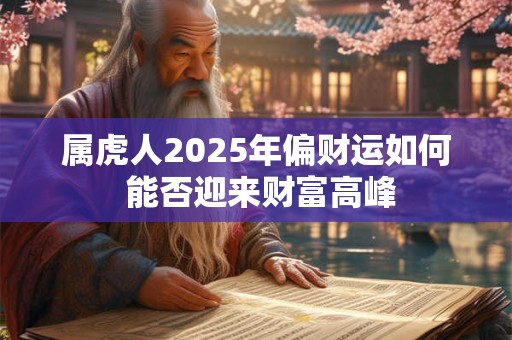 属虎人2025年偏财运如何 能否迎来财富高峰