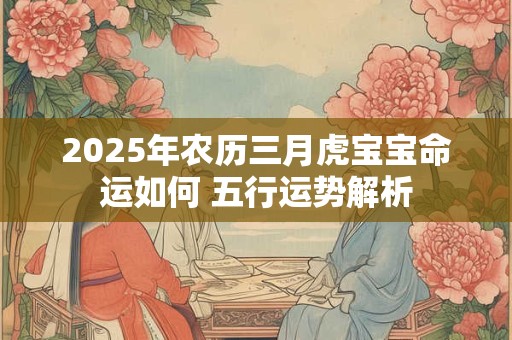 2025年农历三月虎宝宝命运如何 五行运势解析