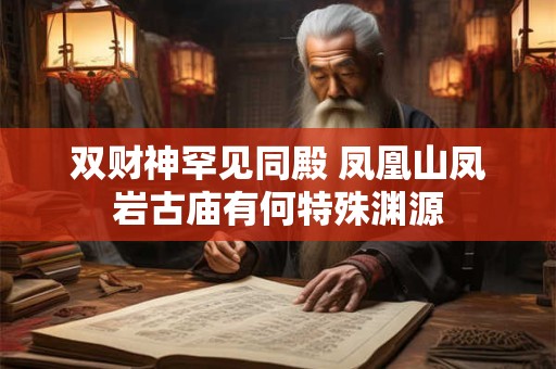 双财神罕见同殿 凤凰山凤岩古庙有何特殊渊源