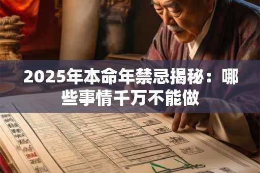 2025年本命年禁忌揭秘：哪些事情千万不能做