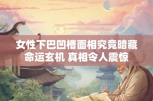 女性下巴凹槽面相究竟暗藏命运玄机 真相令人震惊