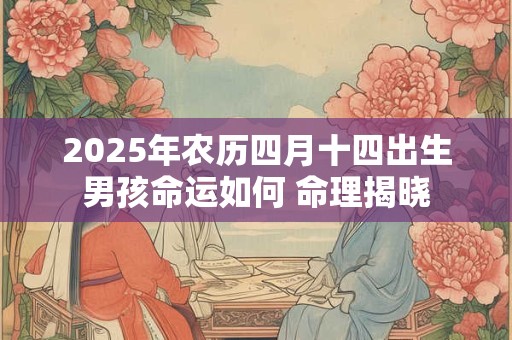 2025年农历四月十四出生男孩命运如何 命理揭晓