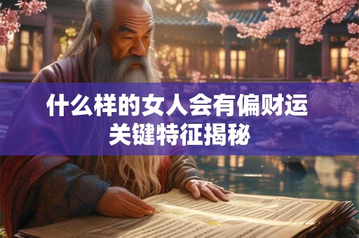什么样的女人会有偏财运 关键特征揭秘